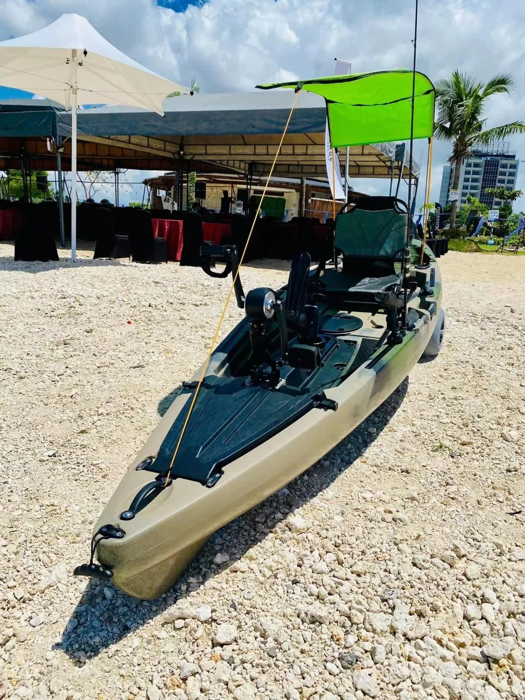 Best-Selling 12FT Kayak d'entraînement de la pédale de pêche unique 2 Système de la pédale peut être choisir