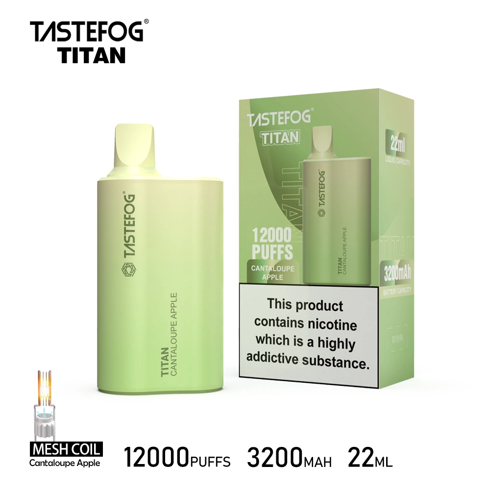 Tastefog Titan Super Crystal 12000 Puffs perdido desechable VAPE Bar E-CIG 12K Puff