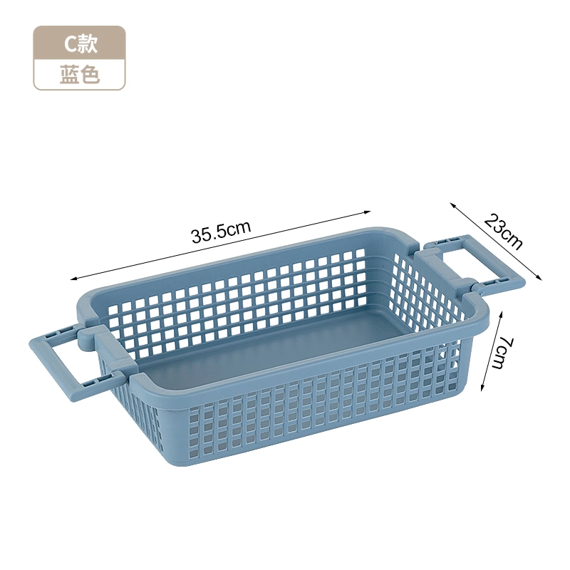 0145 Cesta de almacenamiento de plástico multifuncional Casa Oficina Cocina Cuarto de baño Organización Organizador de cestas