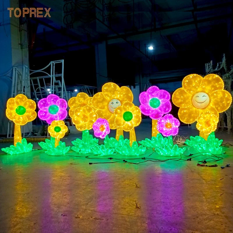 2023 Quality Outdoor Flower Motif Light with LED Panel