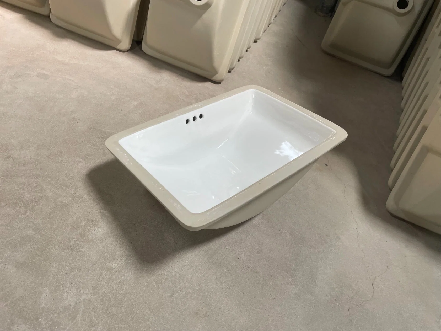 Popular 24" Vanity Ceramic Wash Sink Sanitary Wares Cabinet Bathroom Vessel Basin Ceramic Wash Basin Cabinet Set