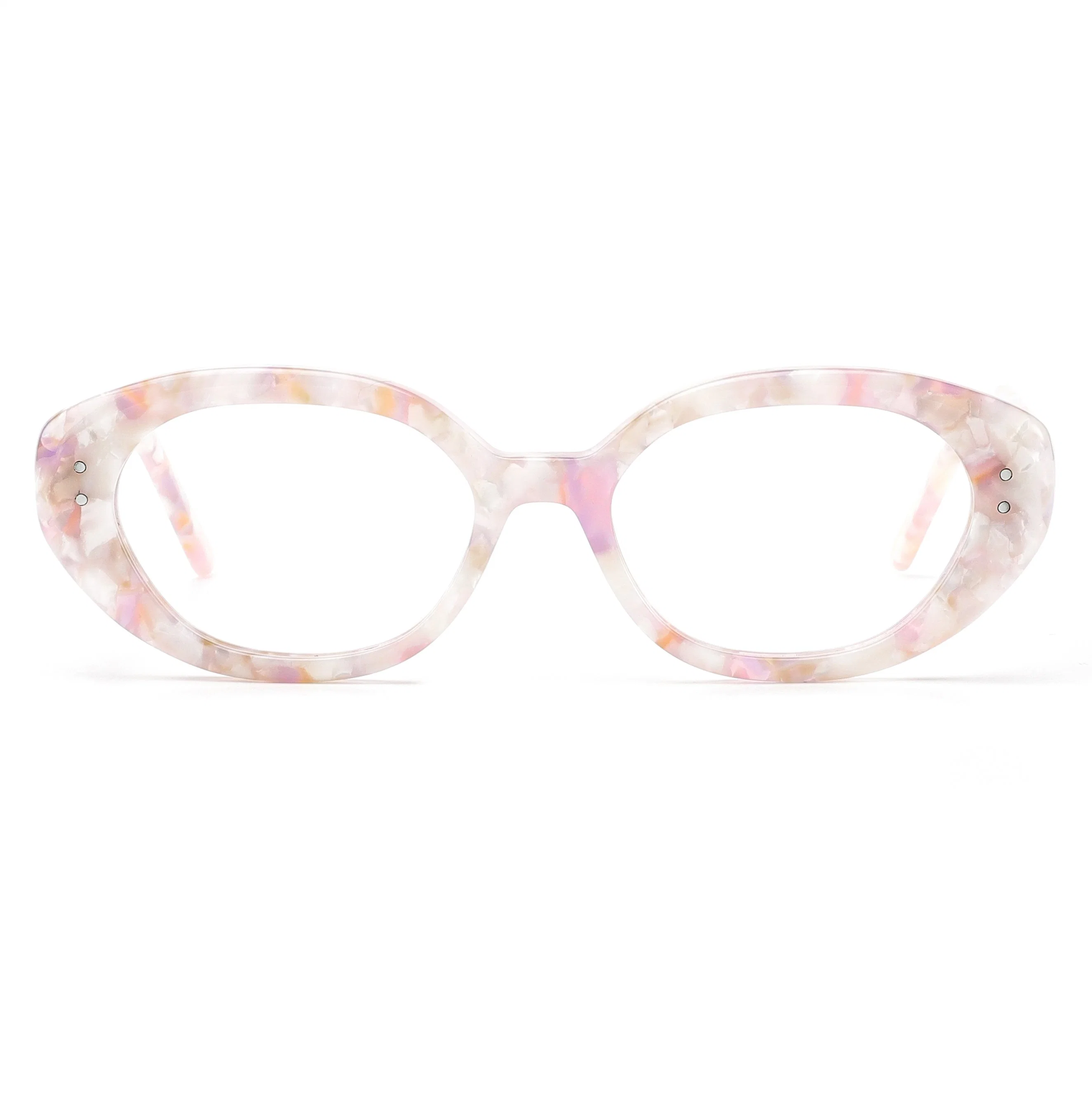 2023 Irregular Transparency Fancy Optic Eyewear Combination Acetate Optical Frame