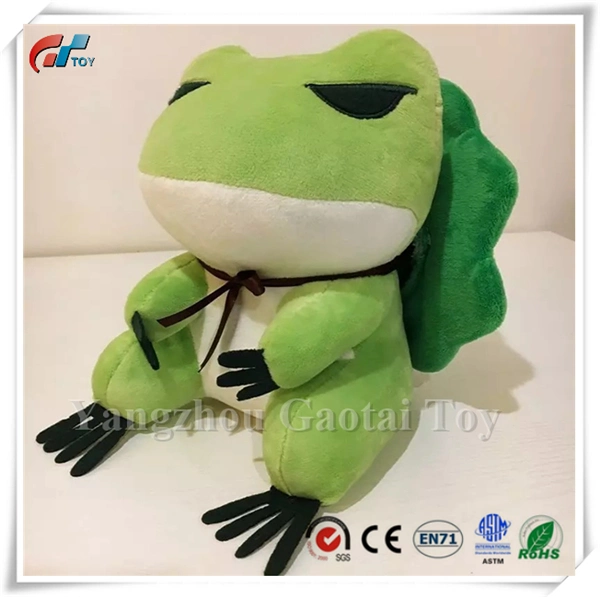 Kawaii Plüsch Puppe Spielzeug Reisen Frosch Zwei Dimensionen Cure Throw Kissen mit abnehmbarem Hut Soft Anhänger Zeug Spielzeug für Erwachsene Kinder