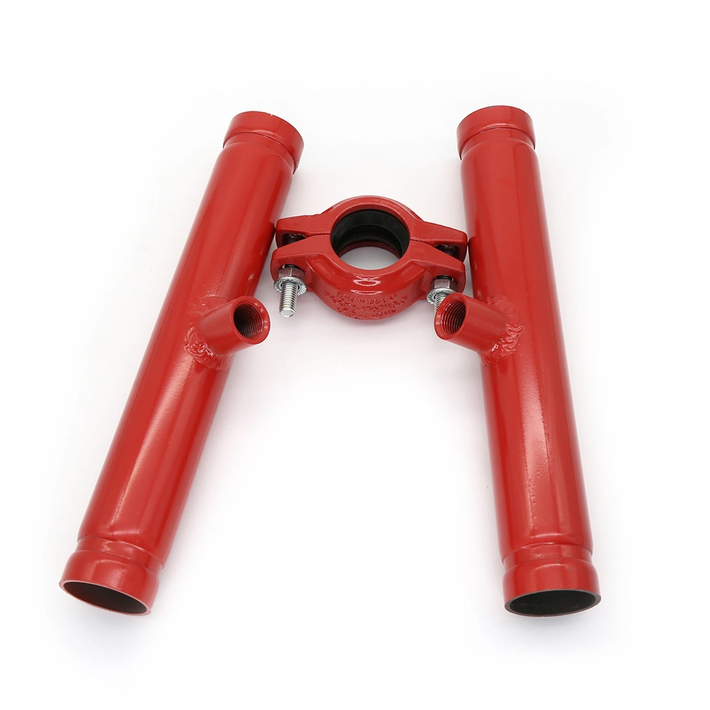 ASTM A795 Sch40 6" Polyester Powder Coating Fire Fighting Pipe Grooved End