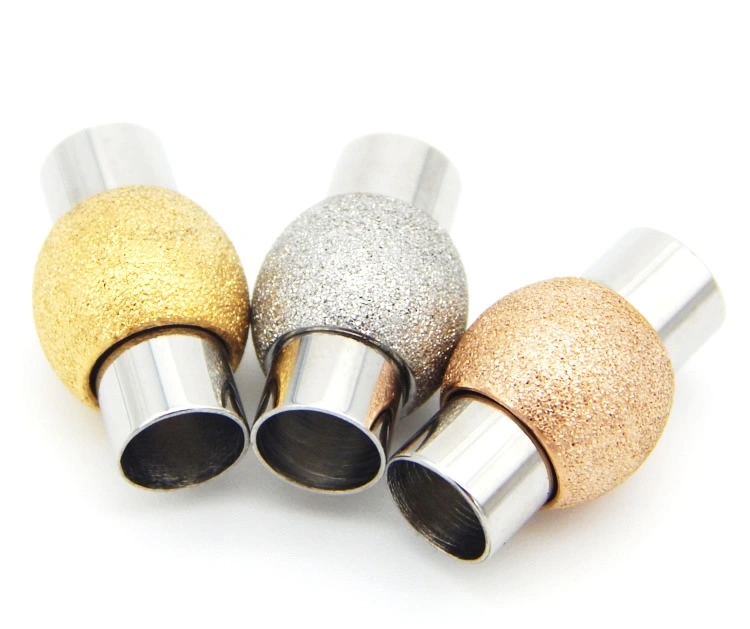 Wholesale/Supplier Stainless Steel Gold Color Round Clasp for Leather Bracelet Making Jewelry Finding