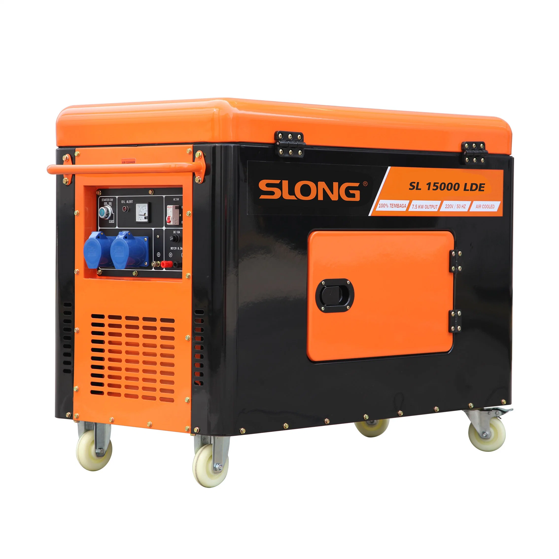 E. Slong Brand 1 Cylinder Air Cooled Soundproof Silent Diesel Generators 8kw