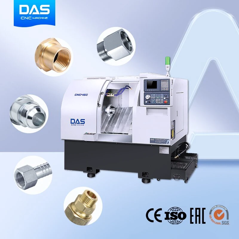 DAS 46c Torno CNC haute précision métal automatique puissance hydraulique Lathe CNC à lit oblique