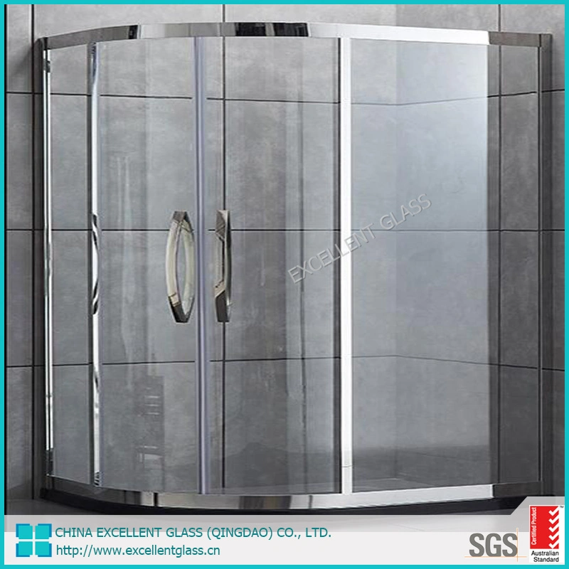 Excellent Shower Glass 2440X1220mm Customize Size 6mm 10 mm 12mm 15mm 19mm Flat/Curved Shower Door Panel Glass Shower Glass