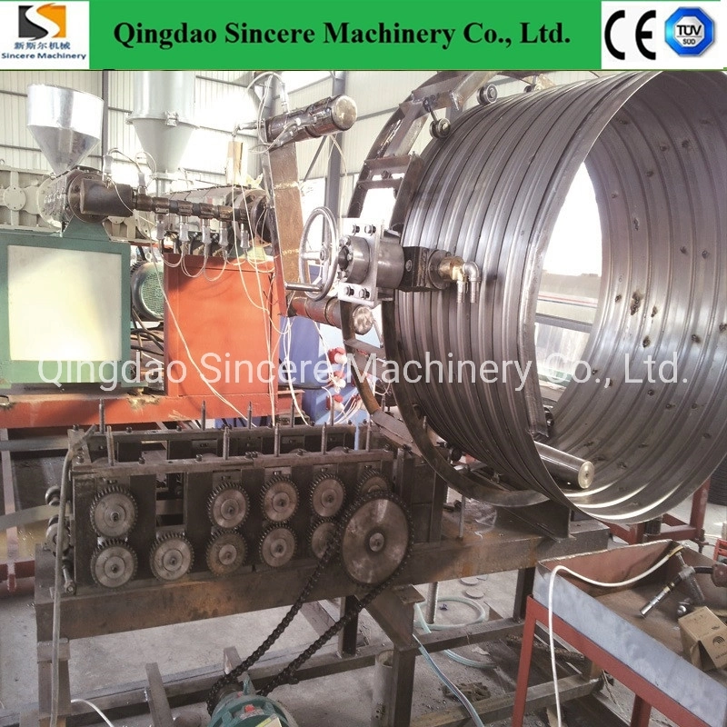 Steel Reinforced Spiral Corrugated Pipe Extruding Production Lines, Steel Reinforced Spirally Wound Polyethylene (PE) Drainage Pipe Extrusion Machinery