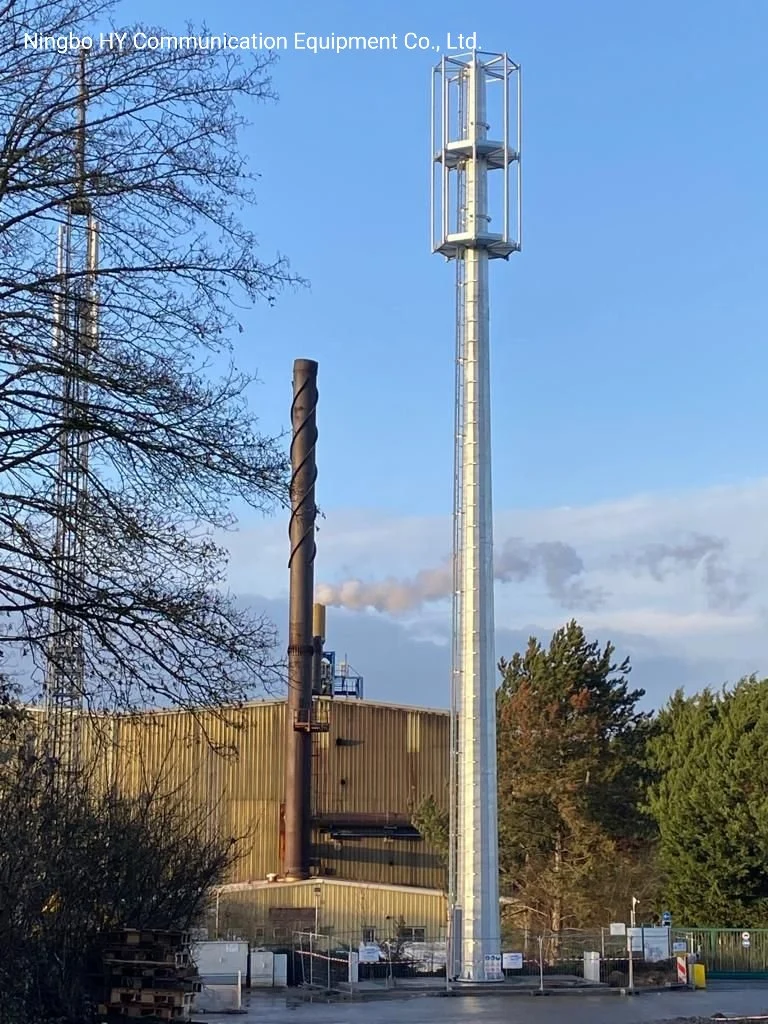 Steel Telecommunications Cellular Microwave Communication Monopole Tower for Telecom Site