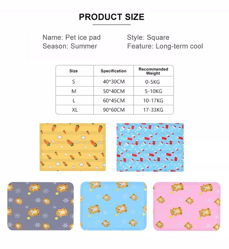 Verano Nuevo Diseño Camas de perro Gato Mat Waterproof Bed Products Accesorios Pet Ice Pad