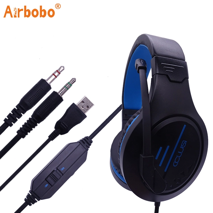 Auriculares con micrófono con reducción de ruido auriculares para juegos cómodos y con cable