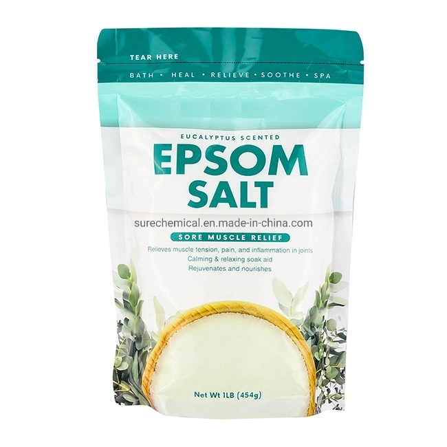 Comercio al por mayor Epsom sal de baño para el baño de sal de la piel exfoliante natural