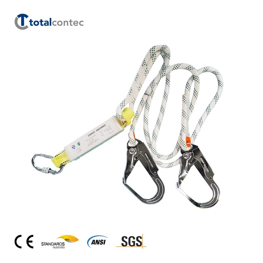 CE Certificate Roof Safety Belt with Lanyard Full Body Double Lanyard Safety Harness