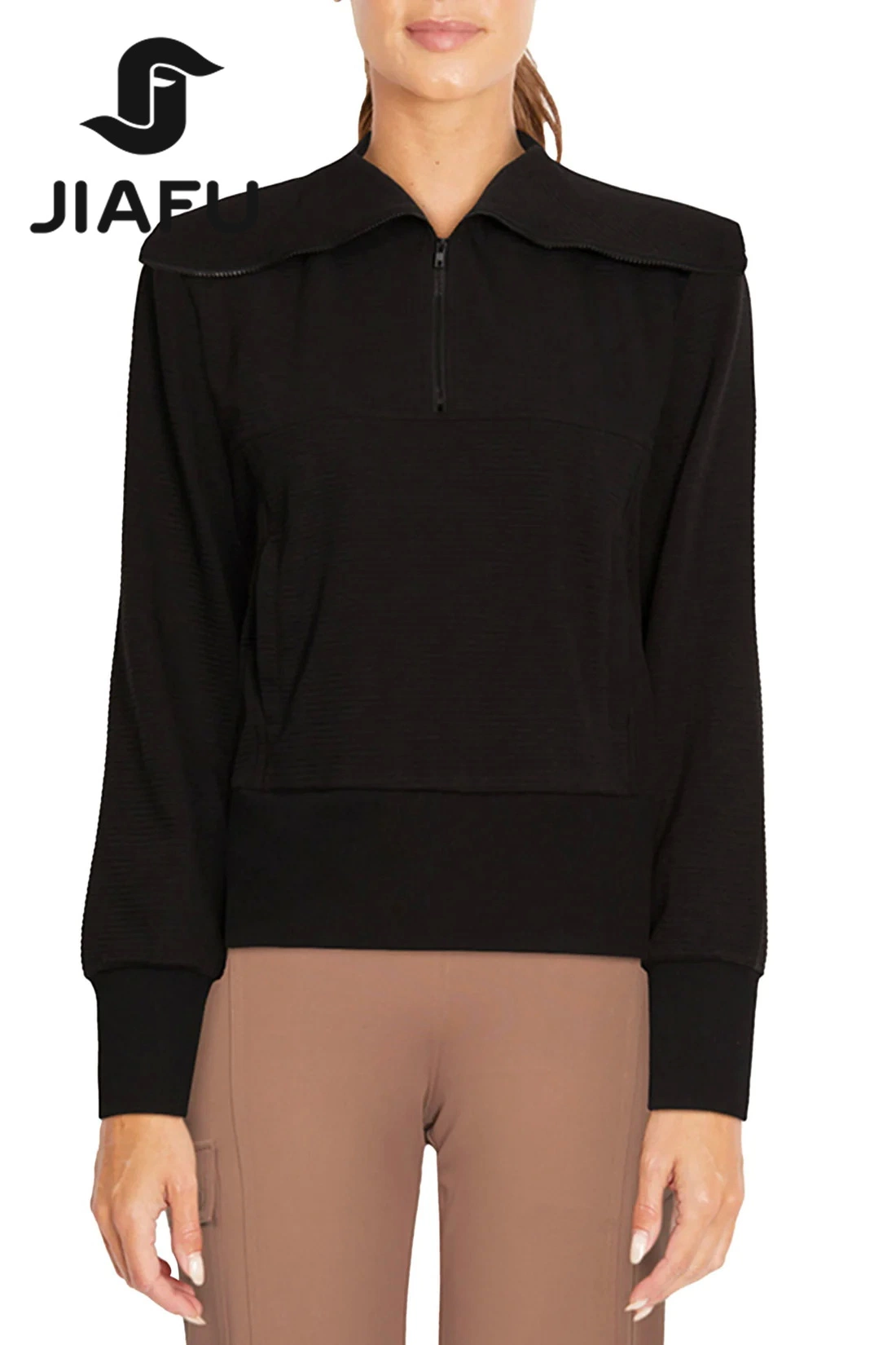 Hot Selling Woman's Casual Wear Long Sleeve with Dropped Shoulder Active Pullover