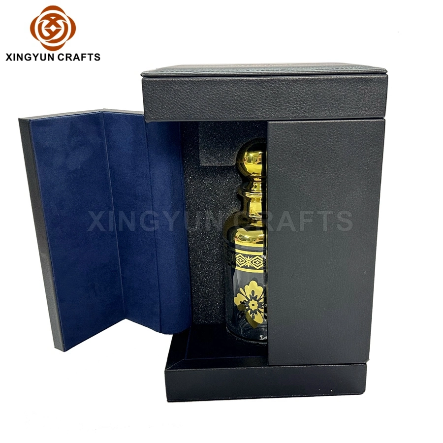 Custom Logo Luxury PU Lining Wooden Perfume Packaging Box Wood Box