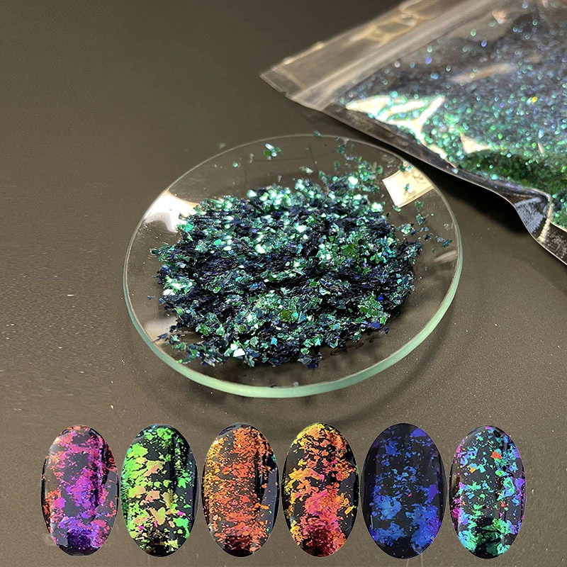 Großhandel Chunky Glitter Pulver Chamäleon Flocken für Nail Art