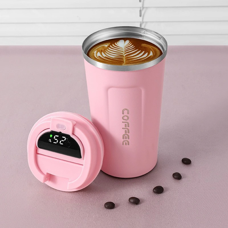 510ml 380ml Smart Touch Tumbler Temperature Stainless Steel Double Wall Vacuum Insulated Thermal Coffee Mug Smart with Leakproof Display Lid