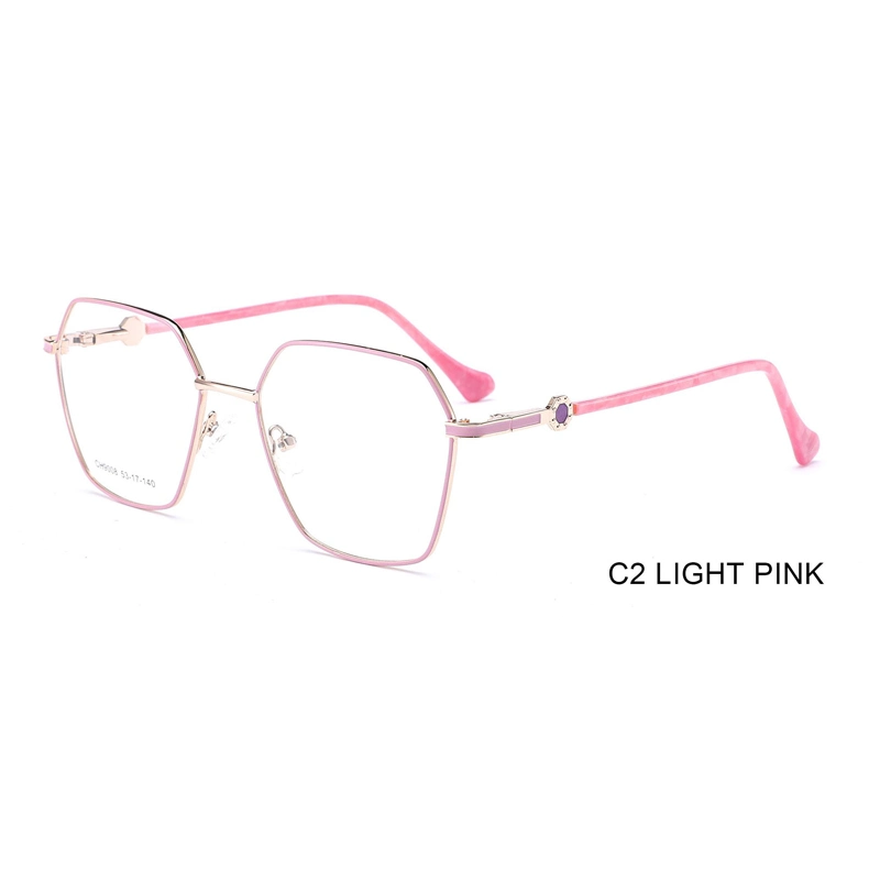 Wholesale/Supplier Best Quality Ready Stock Ladies Acetate Metal Optical Frames Blue Light Block Glasses