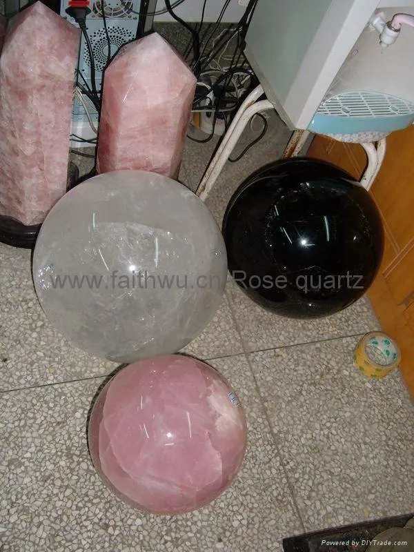 100 % de quartz de boule de cristal naturel Sphere &amp; Points