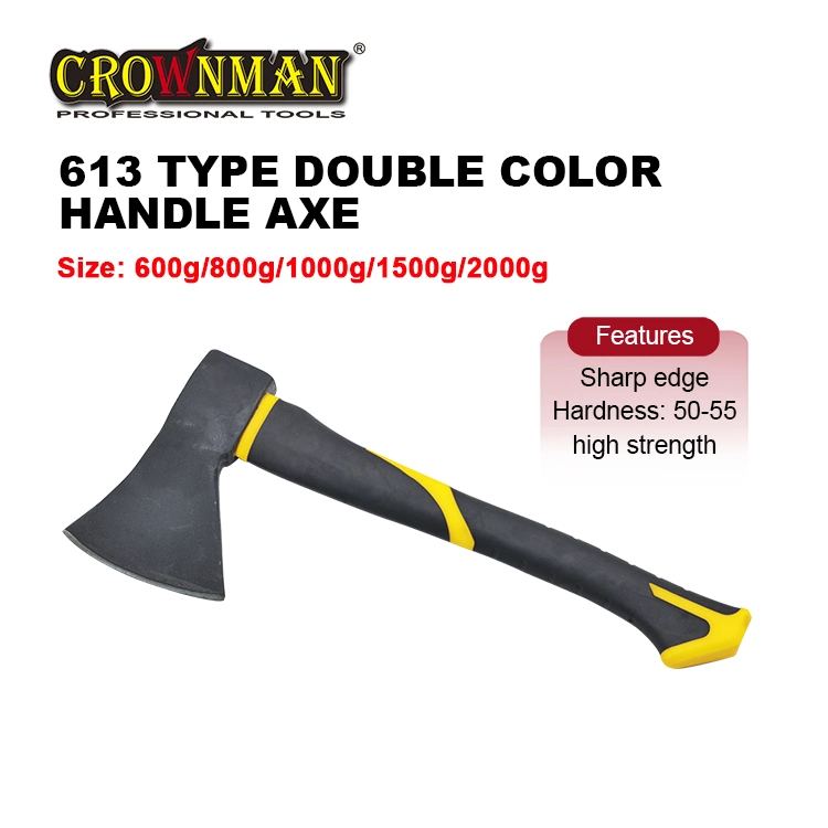 613-Tipo Ax, Acero al carbono Ax, herramientas manuales de Crownman Hatchet, 600/800/1000/1500/1800g Ax