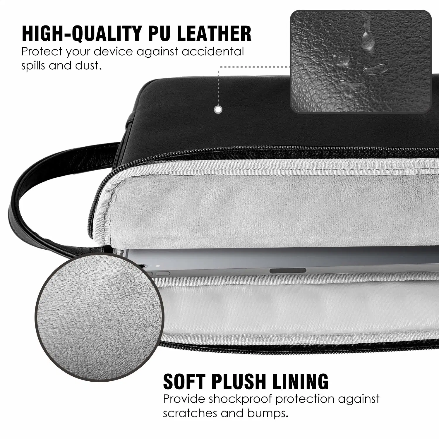 Wholesale/Supplier 2021 New Design Laptop Sleeve Bag with Handle PU Leather Carrying Case Bag for 13-13.5 Inch Briefcase Computer Sleeve