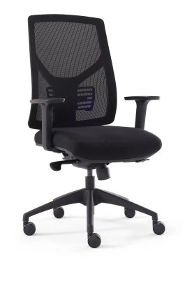 PU Castor Class 4 Gas Lift Synchronised Mechanism 340mm Nylon High Base Adjustable Arms Headrest Optional Mesh Office Furniture