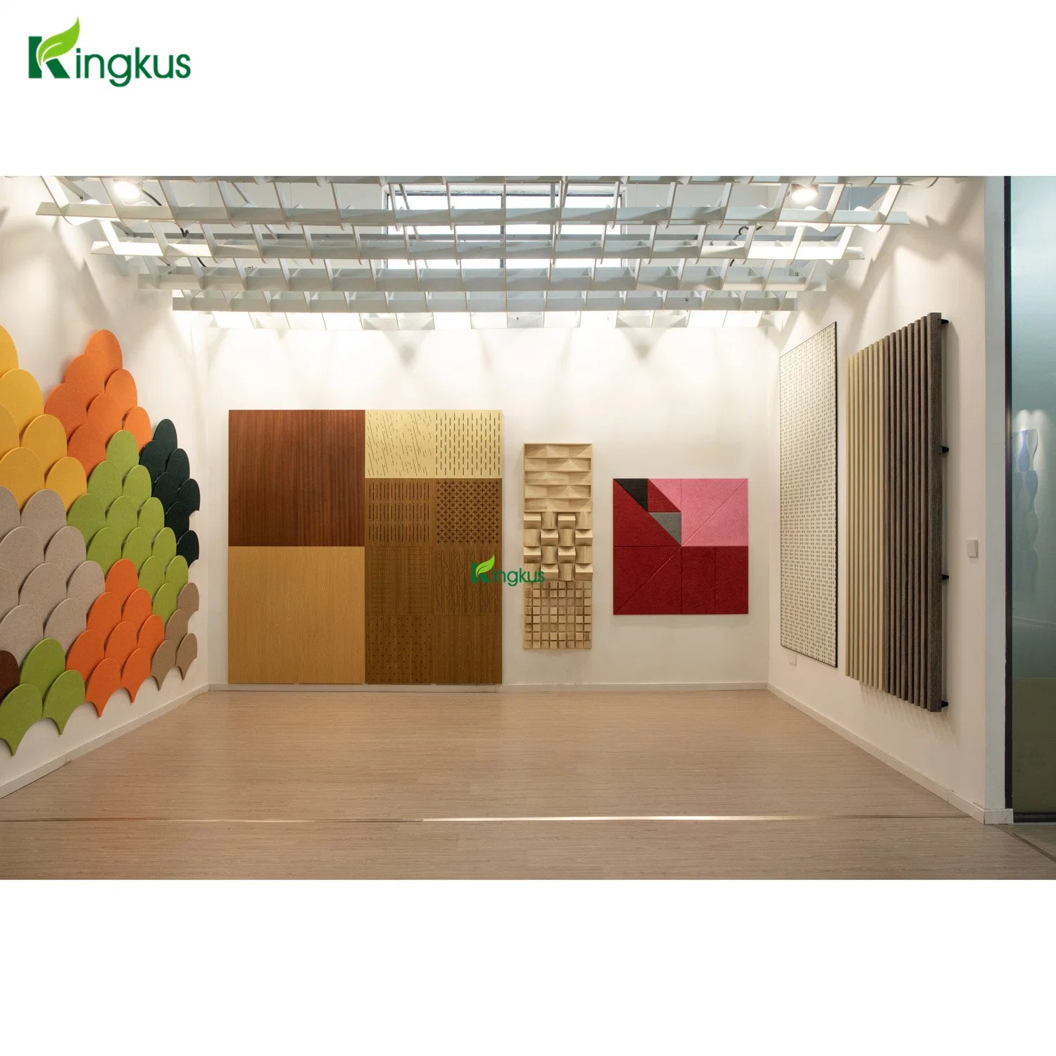 Painted Wood Wool Acoustic Ceiling Building Material