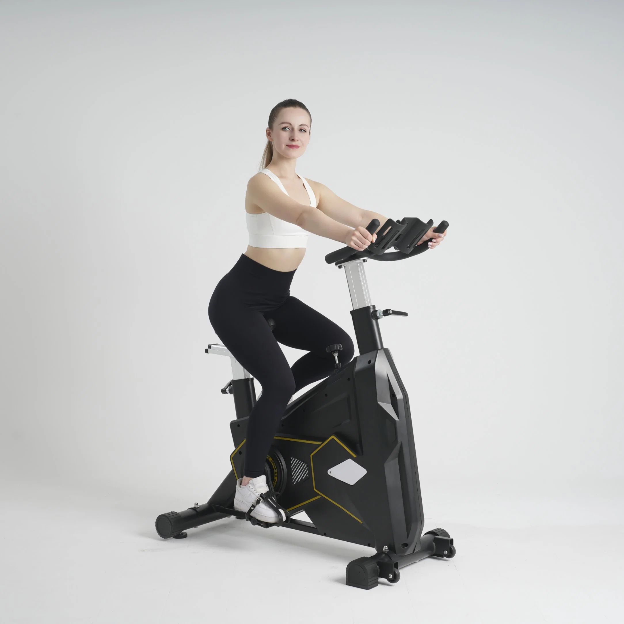 Commercial Gym Equipment Professional Use Magnetic Exercise Bike with Laptop Desk Fitness Elliptical Stepper