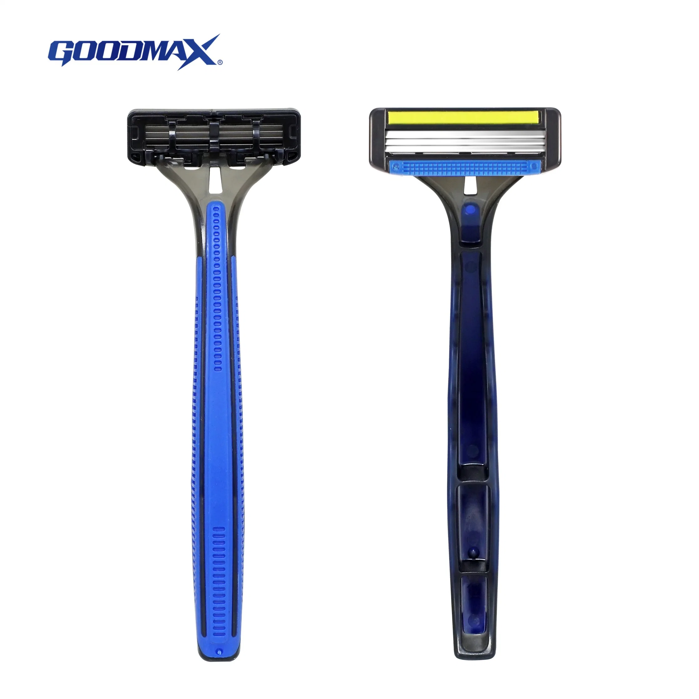 Triple and Four Blade Available Rubber Handle Razor