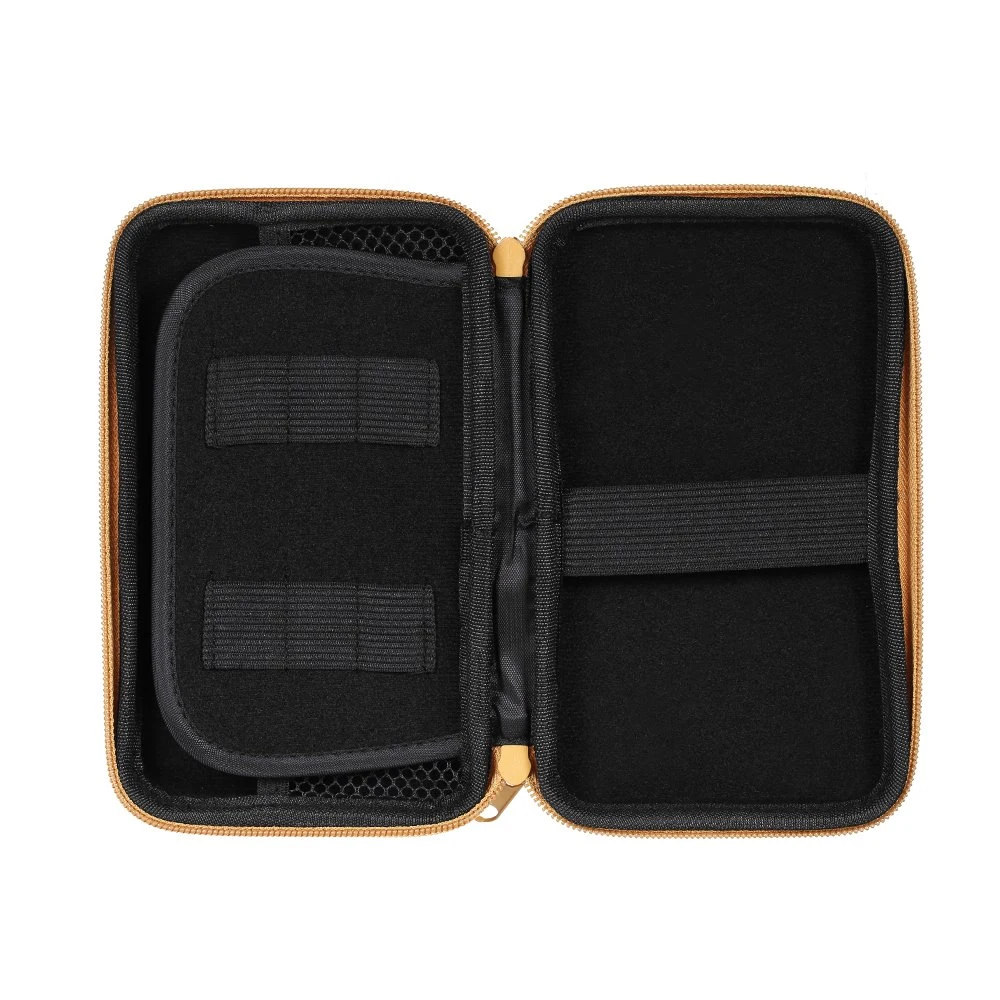 Los golpes duros oro personalizados Funda de almacenamiento portátil de EVA para cables de datos cargadores USB Bolsa de transporte del Banco de potencia