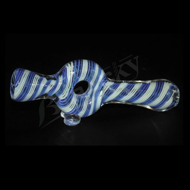 Glass Hand Pipe Spoon Chillums Tornado Stripe Leaf Donut Third Eye Portable Easy Grinder Cigarette Smoke Accessories