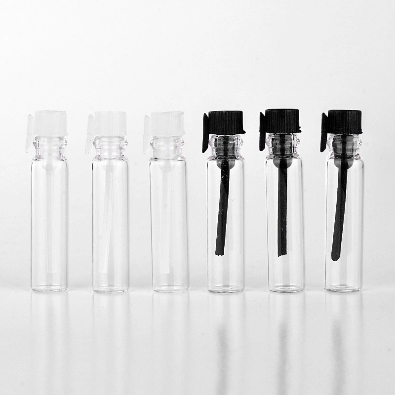 1ml 2ml 3ml Clear Perfume Tester Glass Bottle with Plastic Plug Stopper