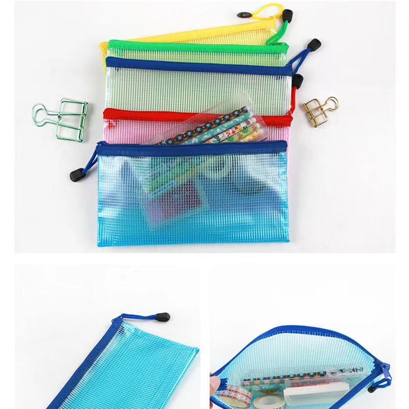 Zipper File Bag Zipper Mesh Bag Board Game Storage Bag PVC File Bag Office Supplies Storage Bag