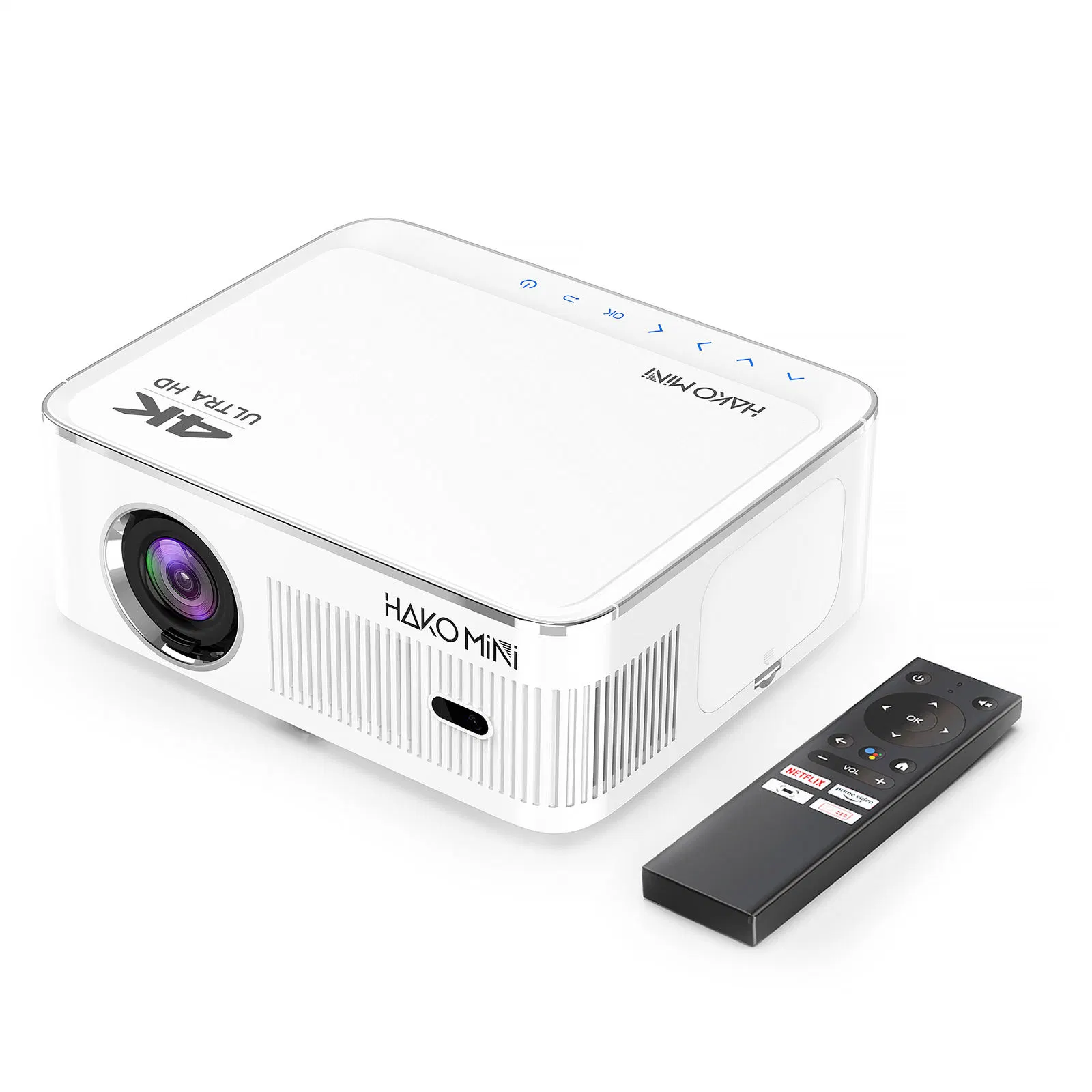 The Latest Hako Mini Projector Supports 4K Video Projectors on Home WiFi