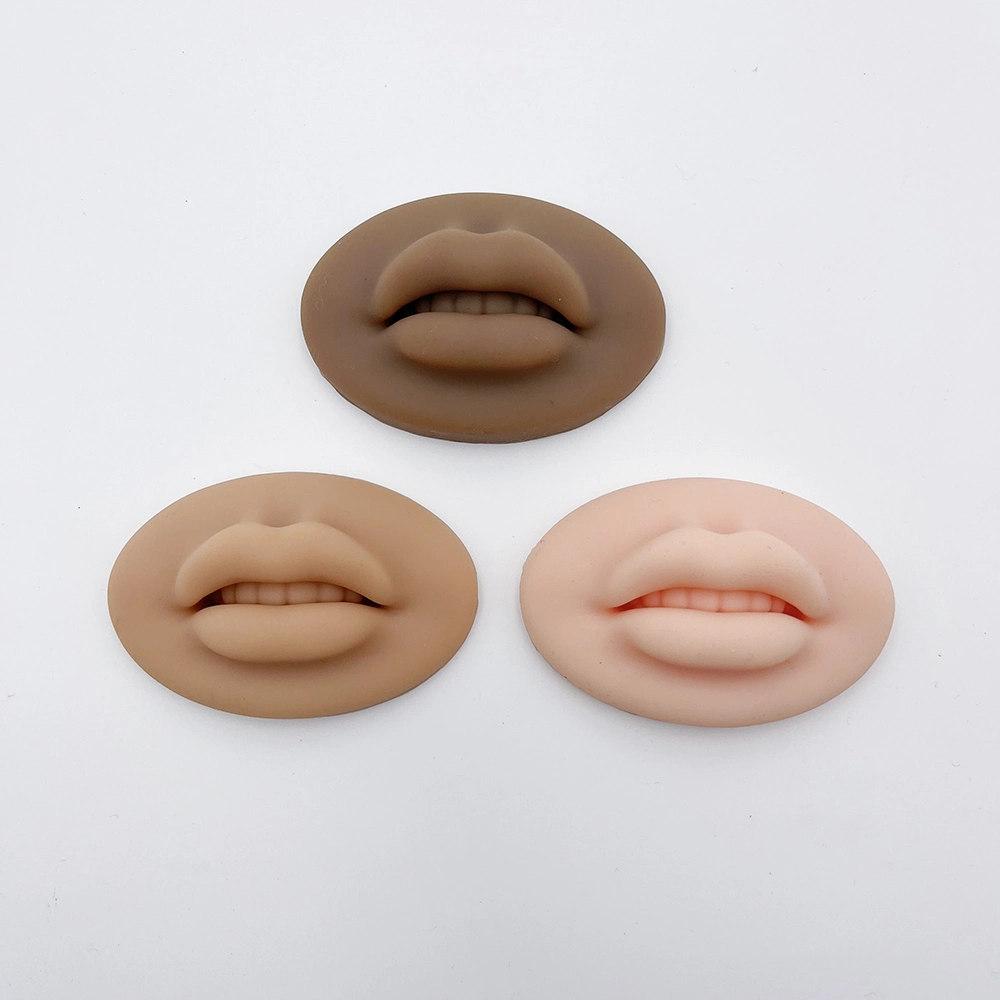 Wholesale Microblading Supplies 3D Face Silicone Permanent Makeup Ombre Lips Skin Tattoo Practice Skin for Body Art