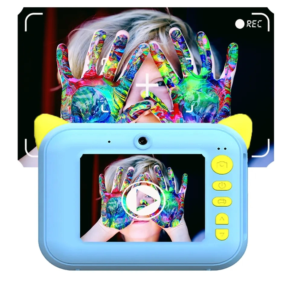 1080p niños impresión instantánea Foto Cámara de Juguete exterior niños pequeños Mini Video Micro Cámara Digital para niños