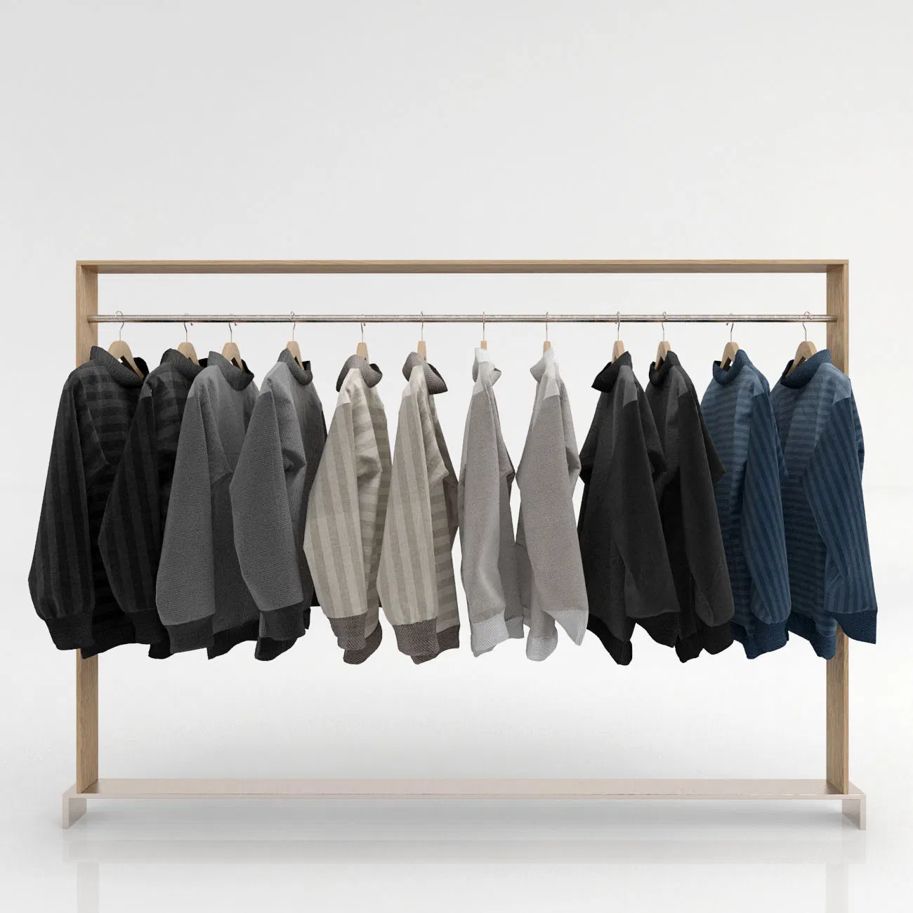 Modern Minimalist Style, Customizable Garment Display Racks for Retail Stores, Exhibitions and Household