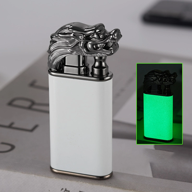 Unique USB Luminous Gift Unique Creative Metal Torch Double Flame Lighter with Adjustable Flame Dial