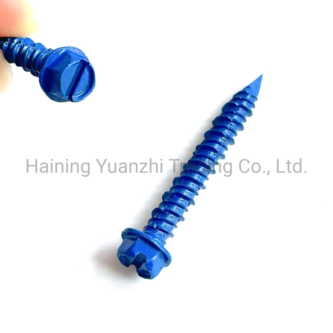 1/4 Inch C1022 Hex Head Slotted Drive 1000 Hours Blue or White Ruspert Tapcon Concrete Screws