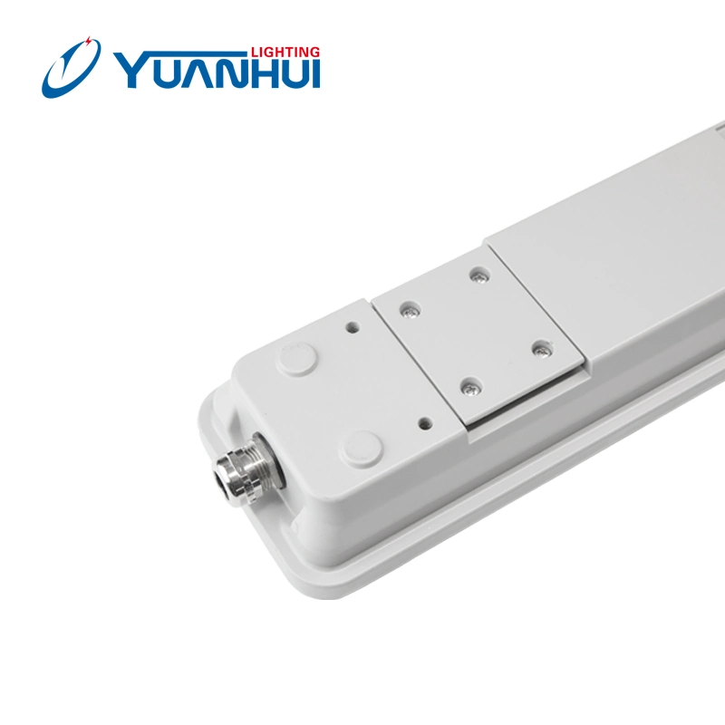 Aluminum Housing LED Triproof Light Batten White Lamp with No Clips Protection From Dismantlement