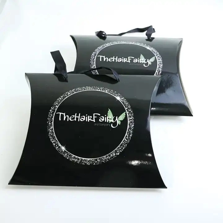 Custom Logo Impreso extensión de pelo Embalaje Caja de papel de Wig Packaging Caja de papel con paquete de embalaje y bolsas de papel cosméticos Papel para embalaje de uñas