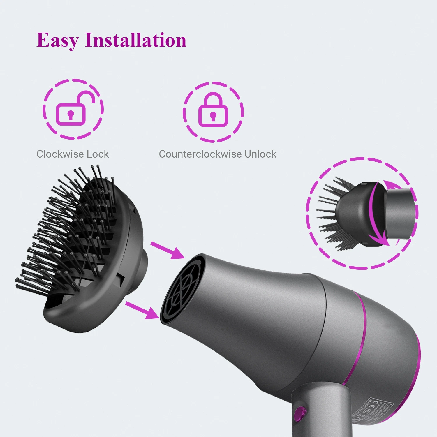 Constant Temperature Hair Care Without Damaging Hair Foldable Handle Travel Hair Dryer