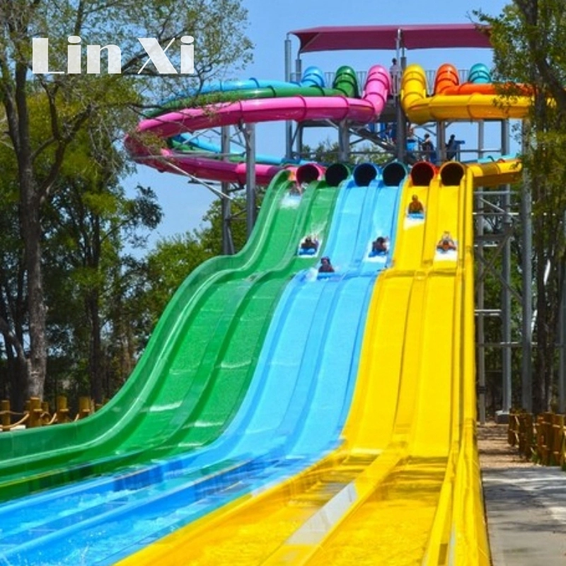 Customized New Adult Water Park Equipment, Children's High-Altitude Fiberglass Rotary Slide