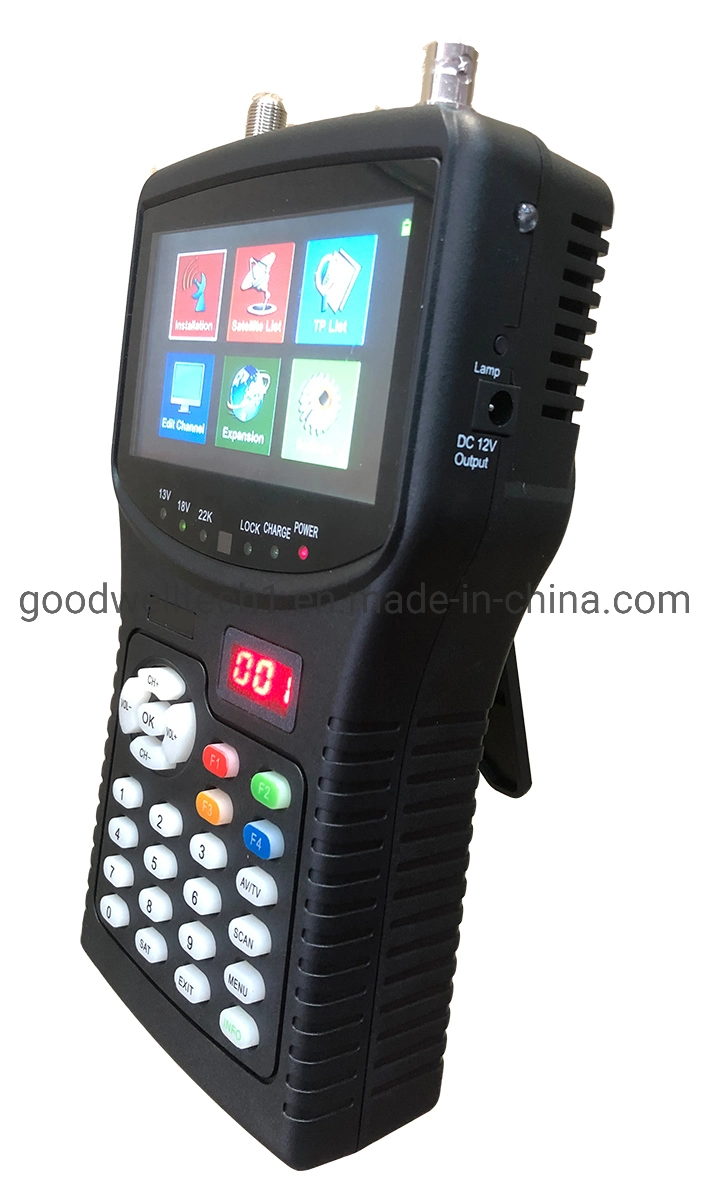 4.3 Inch Handheld Satellite Finder Meter DVB-S/S2+CCTV+8MP Ahd /Cvi/Tvi Receiver