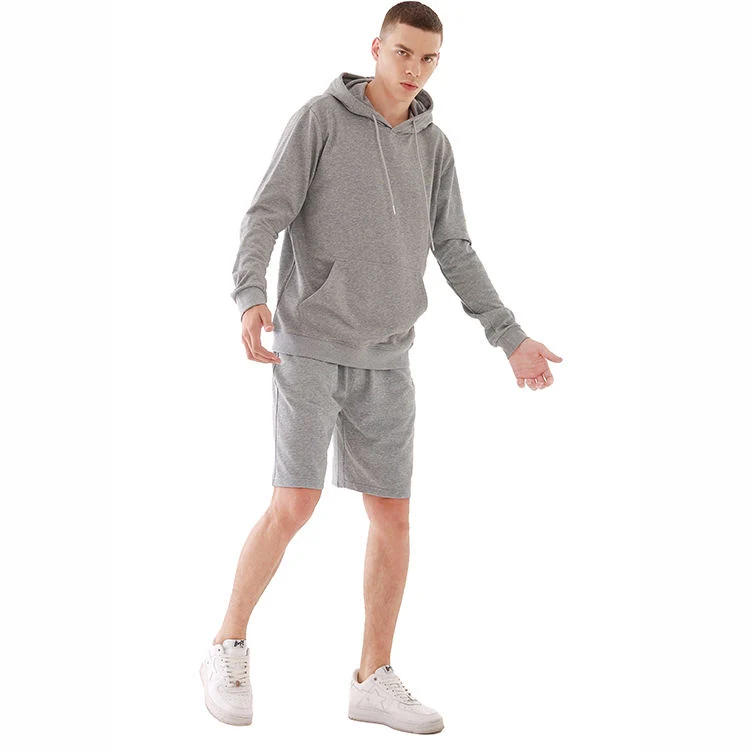 Al por mayor Unisex Sport algodón Moda Tracksuit OEM Sudadera con capucha de verano Juego de trotar conjunto de peleles deportivos de algodón transpirable