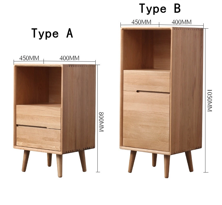 Simple Solid Wood High and Low Side Cabinet Storage Cabinet