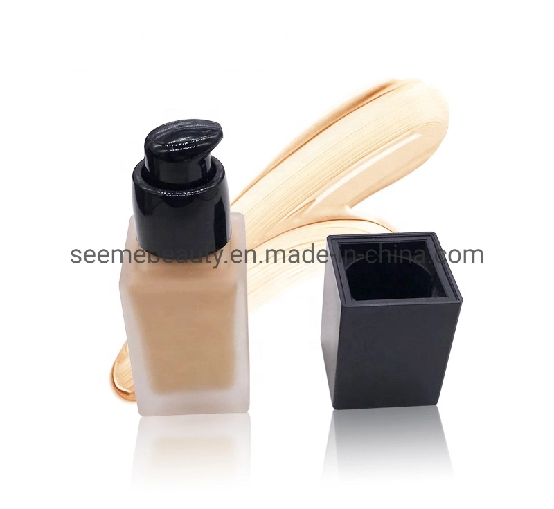 Maquillage cosmétique couverture complète pour la peau sombre liquide mat Fondation