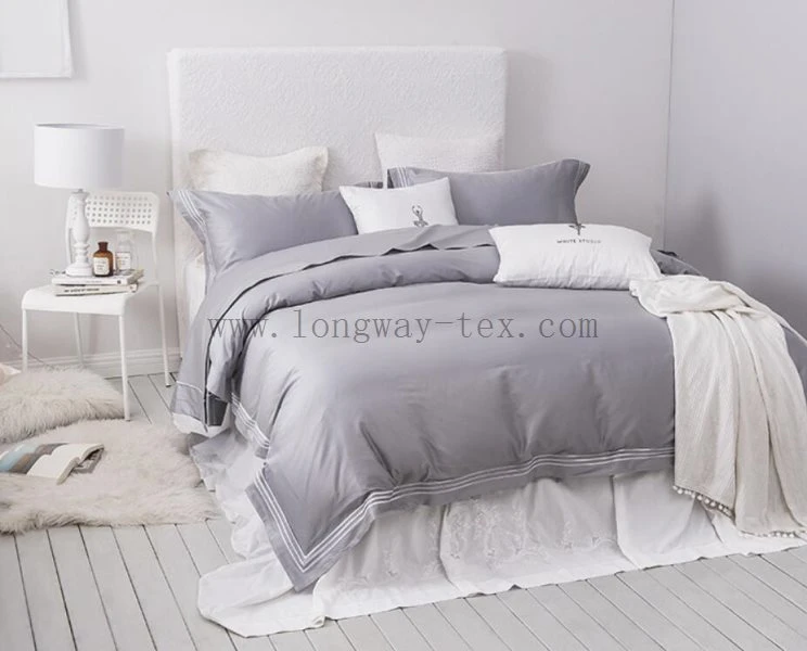 Cotton 100s Plain Color Hotel and Home Bedding Set