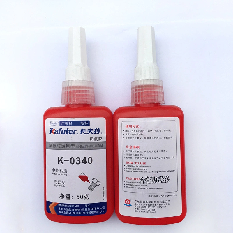 Adesivo Kafuter K-0340 para tubos PPR todos os efeitos entre em contato com a cola adesiva anaeróbio Adesiva